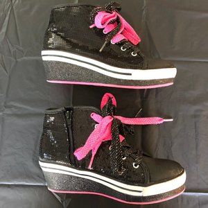 Sequined Wedged Sneakers